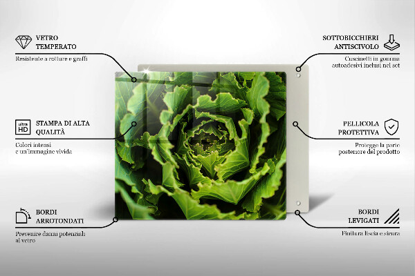 Cache plaque de cuisson Manger des feuilles de laitue
