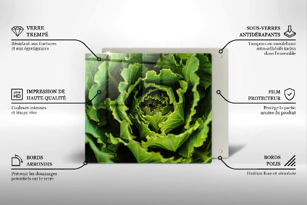 Cache plaque de cuisson Manger des feuilles de laitue