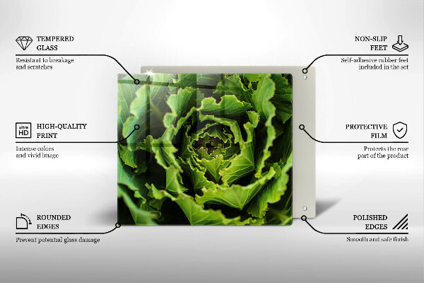 Cache plaque de cuisson Manger des feuilles de laitue