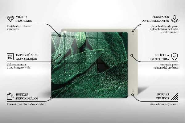 Cache plaque de cuisson Les feuilles de la plante