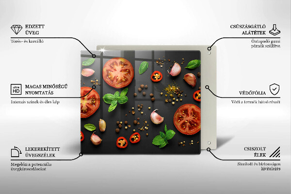 Cache plaque de cuisson Tomates et épices