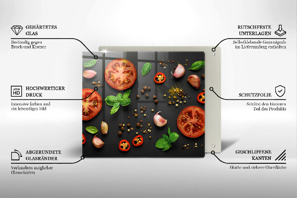 Cache plaque de cuisson Tomates et épices