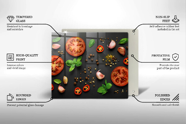 Cache plaque de cuisson Tomates et épices