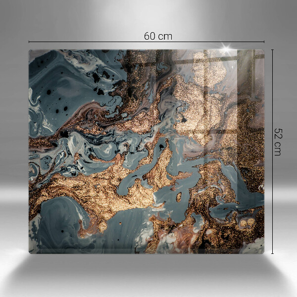 Protection plaque induction Structure rocheuse dorée