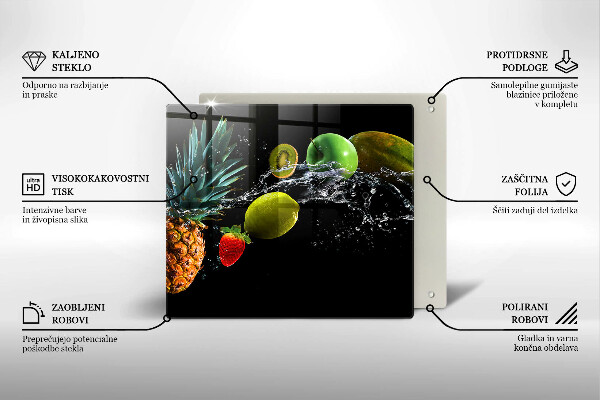 Protection plaque induction Fruits dans l'eau