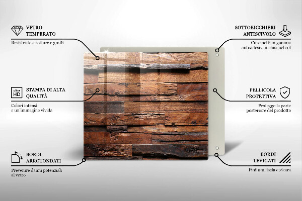 Cache plaque de cuisson Planches de bois décoratives