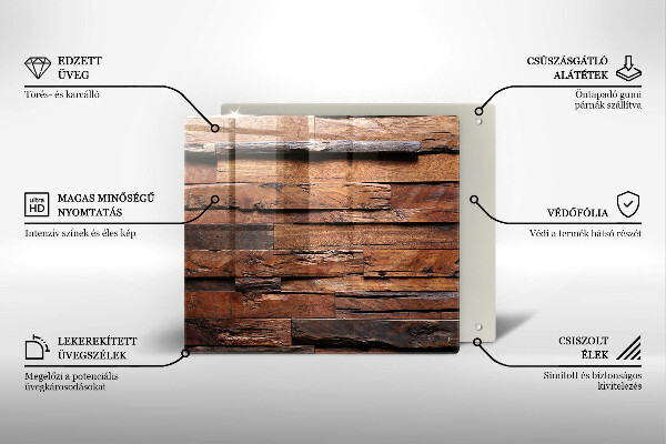 Cache plaque de cuisson Planches de bois décoratives