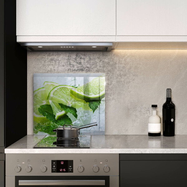 Cache plaque de cuisson Citron vert menthe et glace