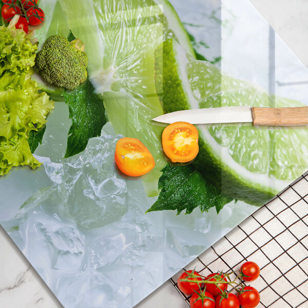 Cache plaque de cuisson Citron vert menthe et glace