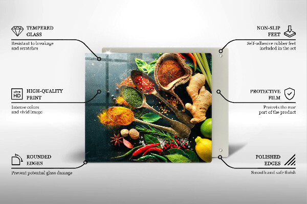 Cache plaque de cuisson Cuillères à épices de cuisine