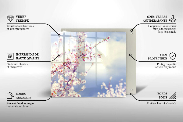 Protection plaque induction Arbre en fleurs