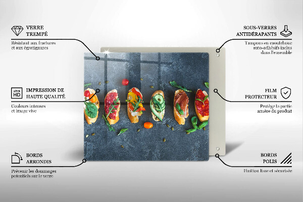 Protection plaque induction Sandwichs colorés