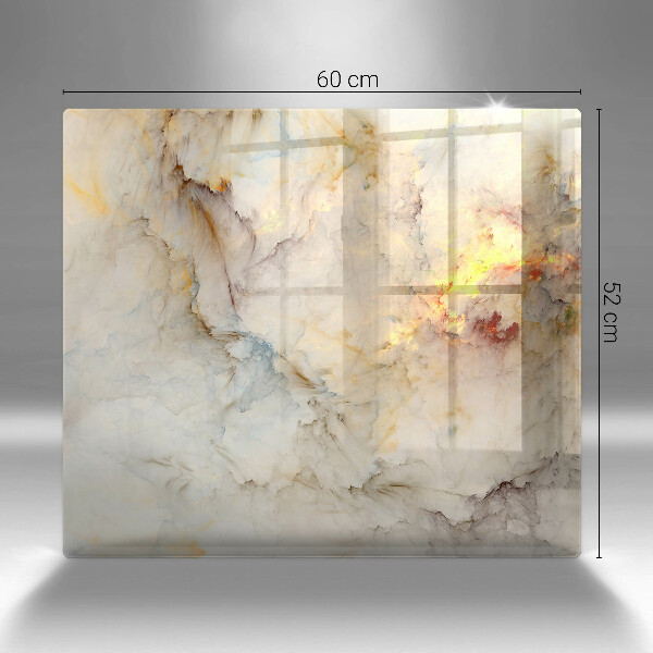 Protection plaque induction Texture de marbre avec de l'or