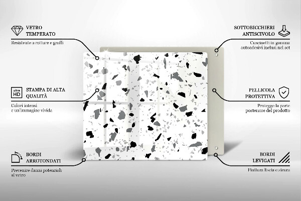 Protection plaque induction Grès décoratif