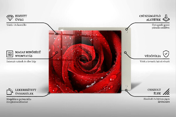 Cache plaque de cuisson Pétales de fleurs de roses