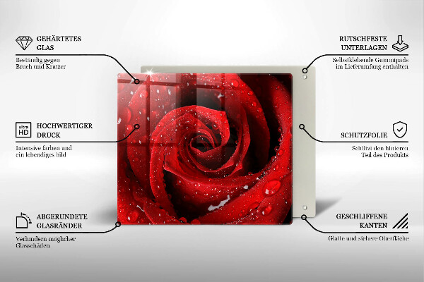 Cache plaque de cuisson Pétales de fleurs de roses