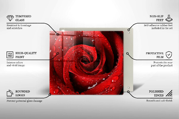 Cache plaque de cuisson Pétales de fleurs de roses