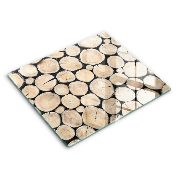 Cache plaque de cuisson Troncs d'arbres en bois