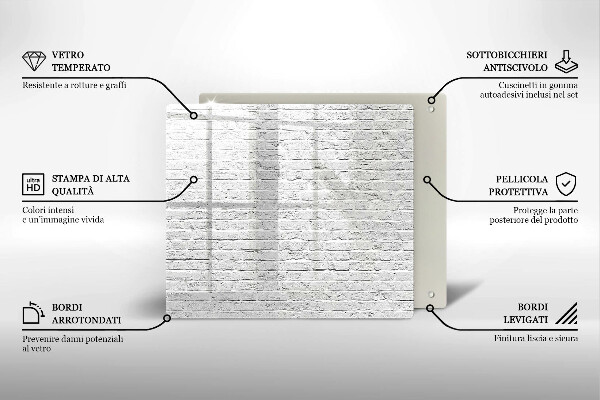 Cache plaque de cuisson Mur de briques