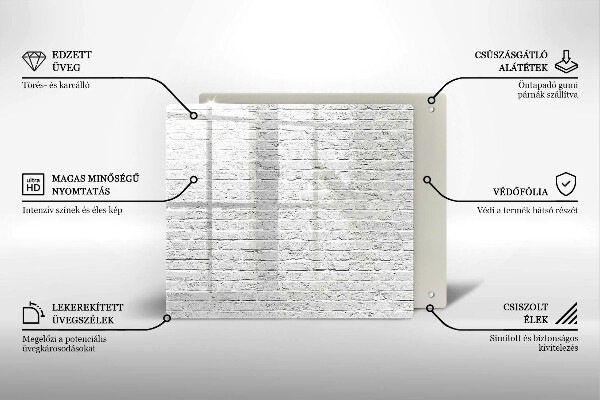 Cache plaque de cuisson Mur de briques