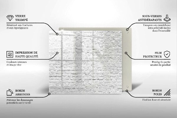 Cache plaque de cuisson Mur de briques