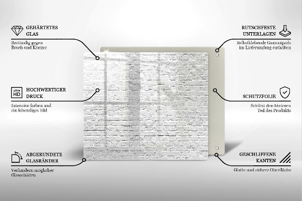 Cache plaque de cuisson Mur de briques