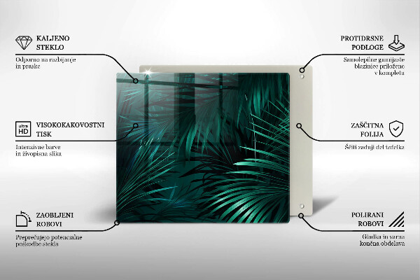 Protection plaque induction Feuilles de la jungle sauvage