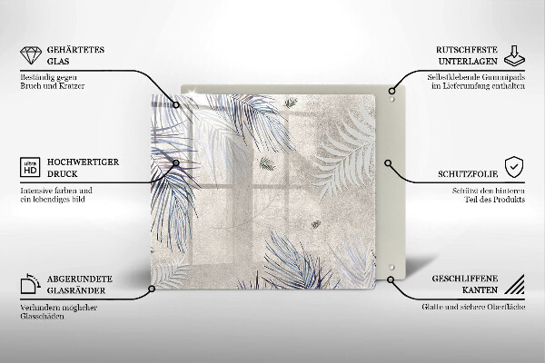 Protection plaque induction Feuilles subtiles