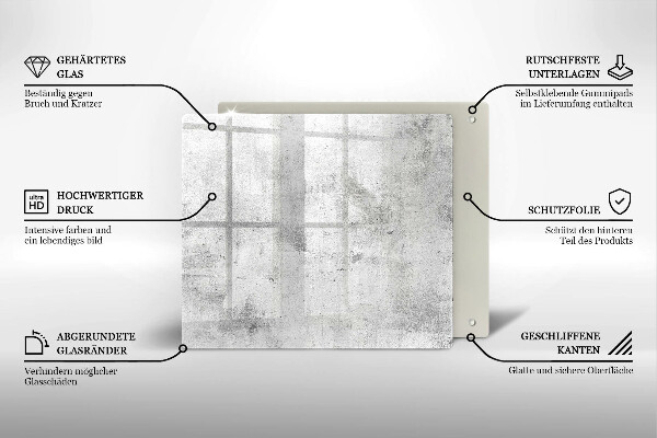 Protection plaque induction Texture béton