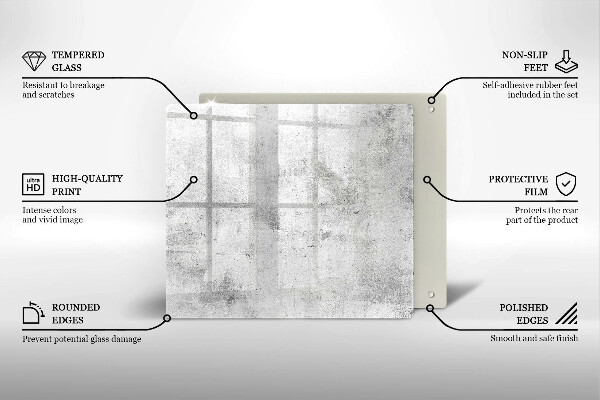 Protection plaque induction Texture béton