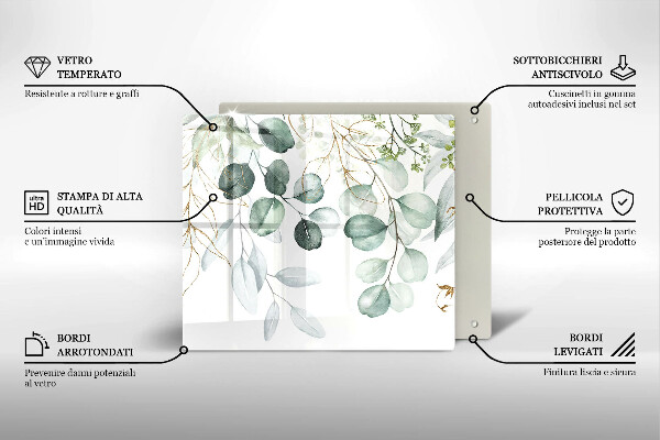 Protection plaque induction Plantes peintes