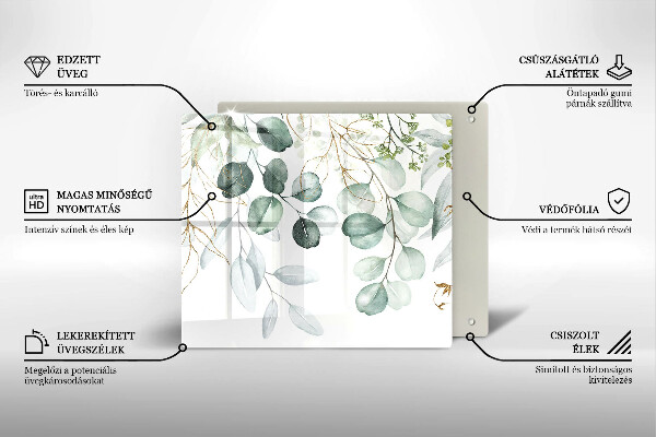 Protection plaque induction Plantes peintes