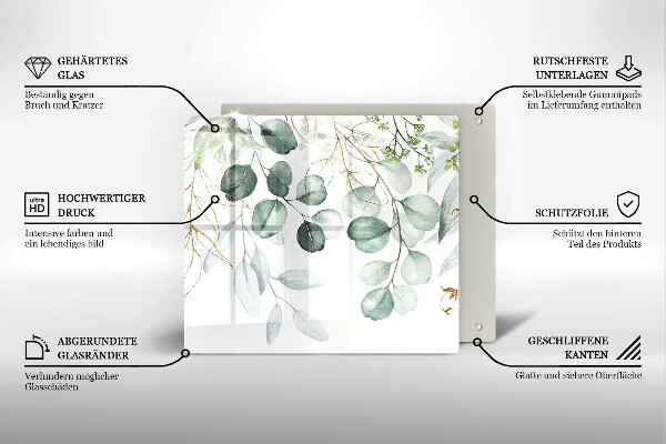 Protection plaque induction Plantes peintes