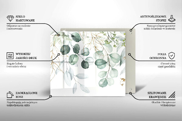 Protection plaque induction Plantes peintes