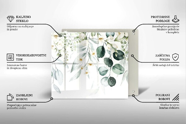 Protection plaque induction Plantes aquarelles