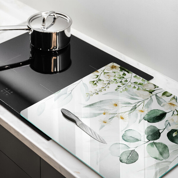 Protection plaque induction Plantes aquarelles