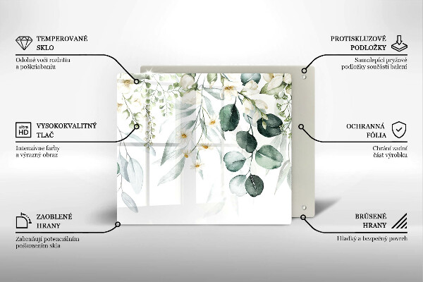 Protection plaque induction Plantes aquarelles