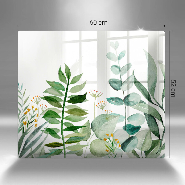 Protection plaque induction Illustration de feuilles de plantes