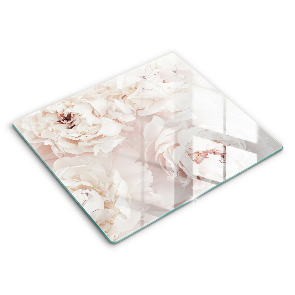 Protection plaque induction Pivoines pastel