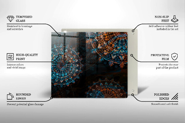 Cache plaque de cuisson Roues vintage bohème