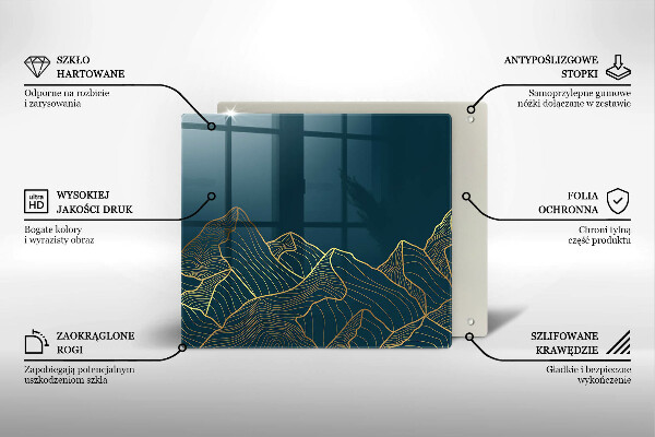 Cache plaque de cuisson Montagnes abstraites