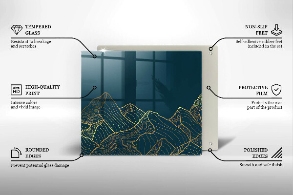 Cache plaque de cuisson Montagnes abstraites