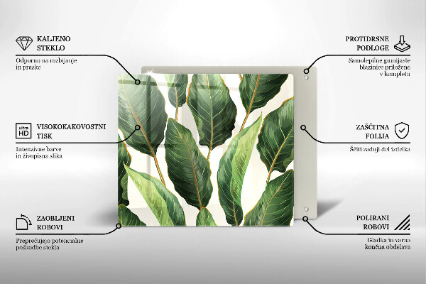 Cache plaque de cuisson Feuilles de banane