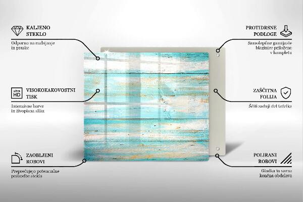 Cache plaque de cuisson Planches de bois vintage