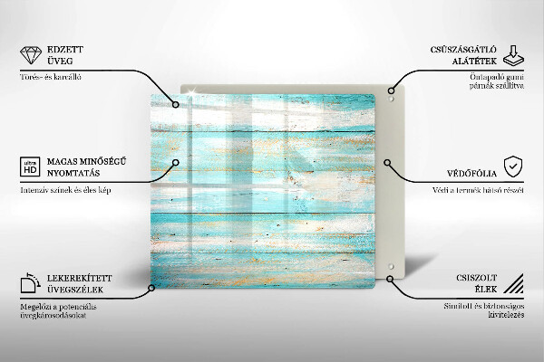 Cache plaque de cuisson Planches de bois vintage