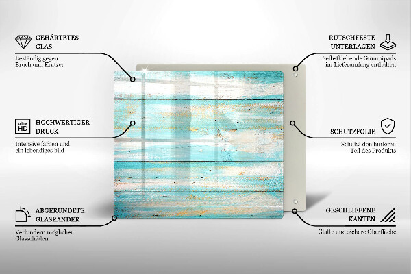 Cache plaque de cuisson Planches de bois vintage
