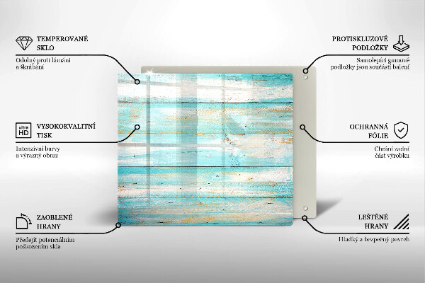 Cache plaque de cuisson Planches de bois vintage