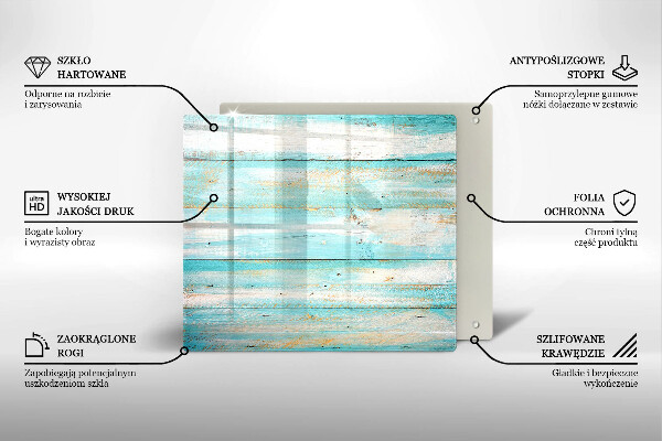 Cache plaque de cuisson Planches de bois vintage
