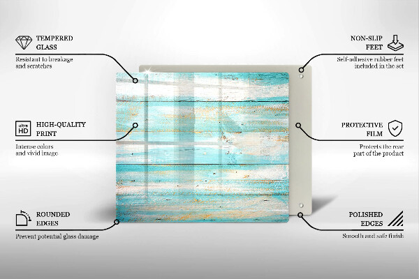 Cache plaque de cuisson Planches de bois vintage