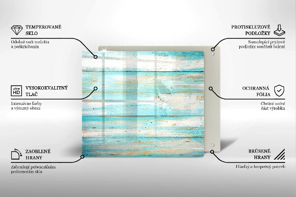 Cache plaque de cuisson Planches de bois vintage